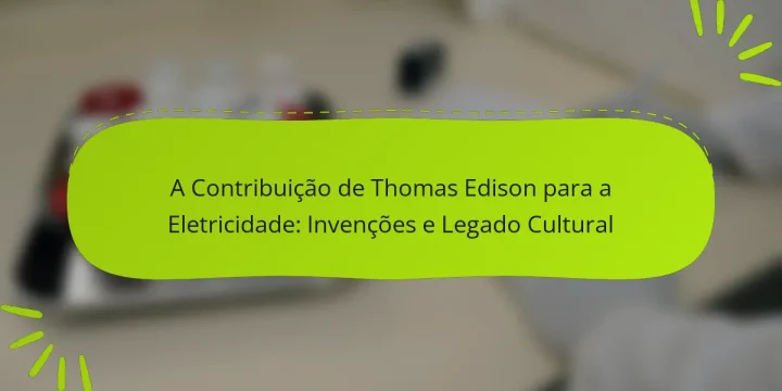 A Contribuição de Thomas Edison para a Eletricidade: Invenções e Legado Cultural