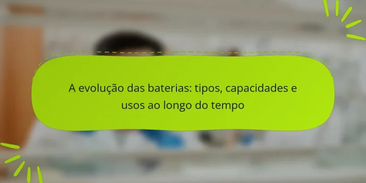 A evolução das baterias: tipos, capacidades e usos ao longo do tempo