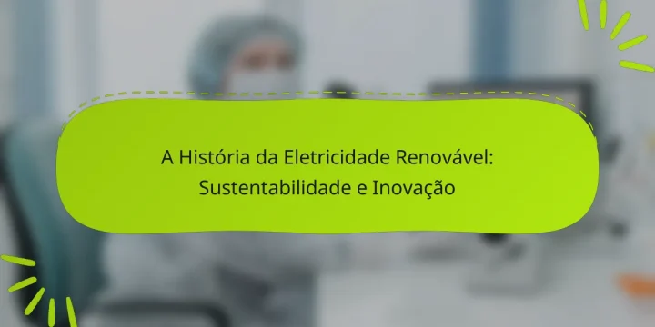 A História da Eletricidade Renovável: Sustentabilidade e Inovação