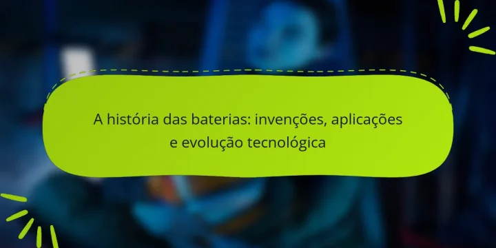 A história das baterias: invenções, aplicações e evolução tecnológica