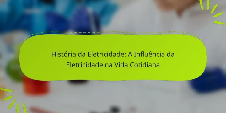 História da Eletricidade: A Influência da Eletricidade na Vida Cotidiana