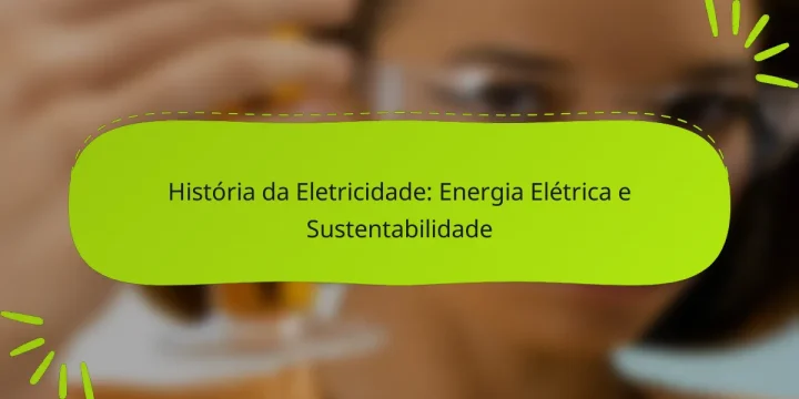 História da Eletricidade: Energia Elétrica e Sustentabilidade