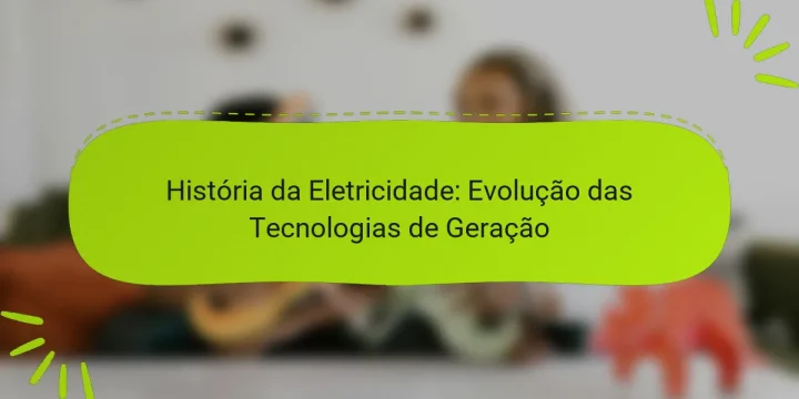 História da Eletricidade: Evolução das Tecnologias de Geração